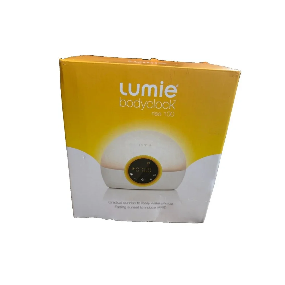 Lumie Bodyclock Rise 100 Sunrise Sunset Alarm Clock Light Therapy Lamp Open Box